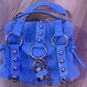 Dolls kill bratz fur blue bag